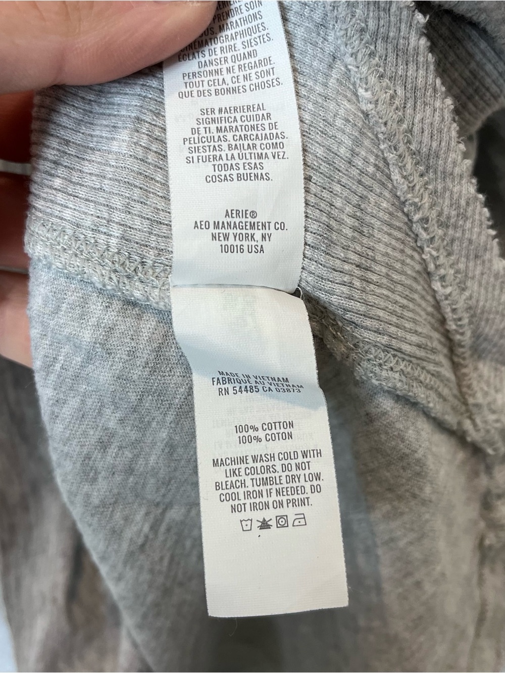 Aerie Oversized Lightweight Gray Long Sleeve Sweater Shirt Large Cotton - Picture 4 of 5